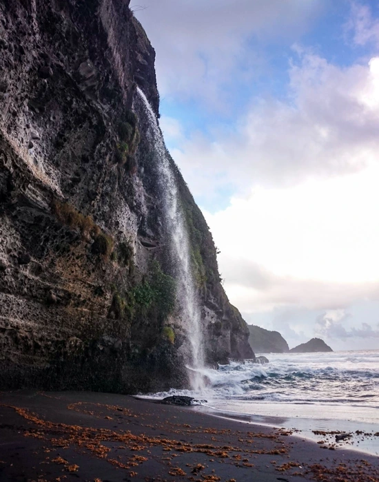 Marvel at the Wavine Cyrique waterfall